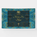 Search for bride and groom name banners Gold