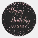 Search for happy birthday to her stickers Black