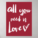 Search for all you need is love posters Stylish