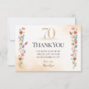 Search for 70th birthday thank you cards Seventy years old