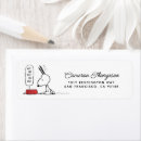 Search for dish return address labels Peanuts