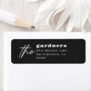 Search for elegant black return address labels Budget
