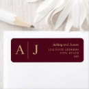 Search for burgundy gold return address labels Minimalist