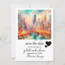 Search for chicago skyline save the dates Black and white