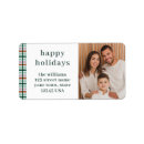 Search for red gingham return address labels Modern