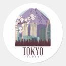 Search for tokyo skyline stickers Mount fuji