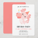 Search for axolotl birthday invitations Pink