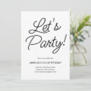 Search for black and white birthday invitations Chic