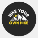 Search for hiking round stickers Mountains