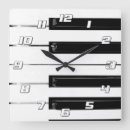 Search for piano clocks Black and white