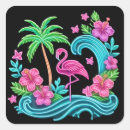 Search for tropical flamingos stickers Flower
