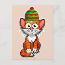 Search for christmas kitten postcards Tabby