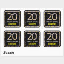 Search for 20th stickers 20 years old