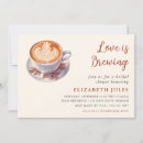 Search for love is brewing invitations Bridal brunch