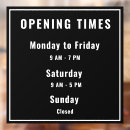 Search for store hours business window decals Opening times
