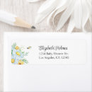 Search for yellow daisy return address labels Watercolor