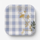 Search for blue gingham plates Floral
