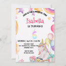 Search for unicorn 6th birthday invitations Rainbow
