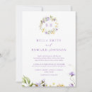 Search for lavender and yellow wedding invitations Watercolor