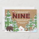 Search for winter woodland birthday invitations Deer