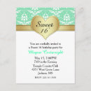 Search for green sweet 16 invitations Sixteen