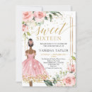 Search for trendy sweet 16 invitations Gold glitter