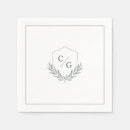 Search for crest monogram napkins Greenery