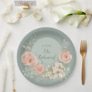 Search for blush and sage plates Baby shower