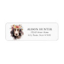 Search for flat return address labels Flat coated retriever