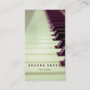 Search for piano player business cards Elegant