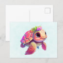 Search for cute turtle postcards Marine life