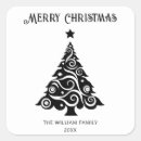 Search for black tree stickers Merry christmas