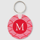 Search for scallops key rings Red and white