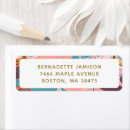 Search for pink and teal return address labels For her