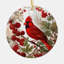 Search for red cardinal bird christmas tree decorations Wildlife