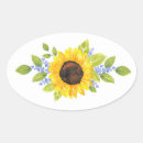Search for sunflower oval stickers Yellow