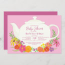 Search for tea baby girl shower invitations Flowers