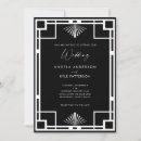 Search for art wedding invitations Black and white