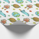 Search for space rocket kids wrapping paper Planets