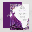 Search for elegant quinceanera invitations Purple