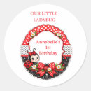Search for lady in red stickers Girl