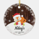 Search for baby fox christmas tree decorations Rustic