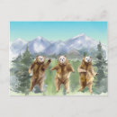 Search for watercolor bear postcards Woodland