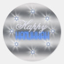 Search for silver star of david stickers Happy hanukkah
