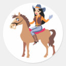 Search for horse riding stickers Cowgirl