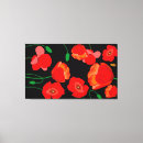 Search for black background canvas prints Poppy