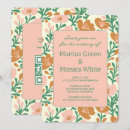 Search for pink and green wedding invitations Botanical