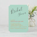 Search for mint bridal shower invitations Minimal