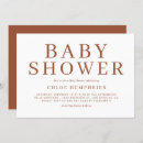 Search for simple baby shower invitations Terracotta