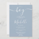 Search for dusty blue baby shower invitations Script calligraphy